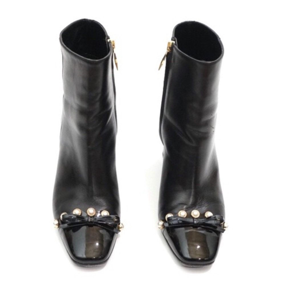 Kate Spade Pearl Cap Toe Orton Ankle Boots